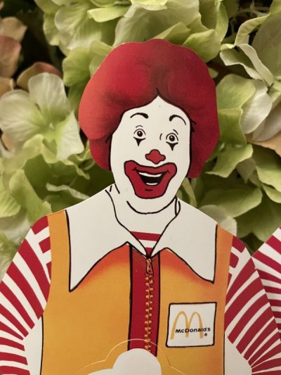 画像1: McDonald’s Ronald paper Door Hanger Set if 3  1992 / マクドナルドのロナルド　紙製　ドアハンガー3枚セット