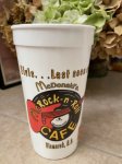画像3: McDonald’s Rock n roll cafe Plastic Cup Set of 2 (L) 1991 / マクドナルドのプラスチック製、ロックンロールカフェ、コップ、2個セット (3)