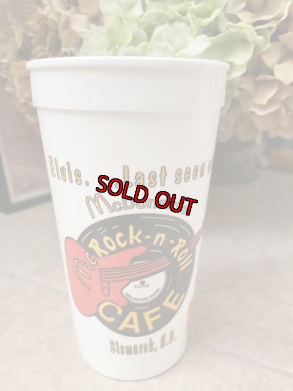 画像3: McDonald’s Rock n roll cafe Plastic Cup Set of 2 (L) 1991 / マクドナルドのプラスチック製、ロックンロールカフェ、コップ、2個セット (3)