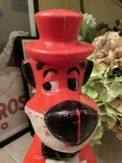 画像1: Hanna Barbera  Hucklebrry Houned Red Large Coin Bank  / ハックルベリーハウンド　貯金箱　39cm