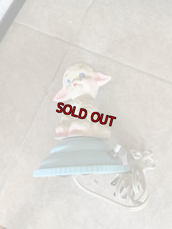 画像7: Sheep rubber doll with Lamp / 羊のラバードールのランプ　60年代 (7)