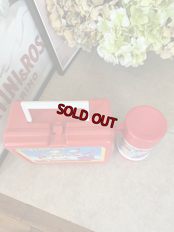 画像5: Denny’s Flintstones Red Plastic Lunch Box With Thermos 1989 / デニーズ　フリントストーン　プラスチック製　ランチボックス　水筒付き (5)