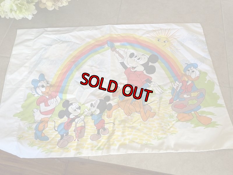 画像1: Disney Mickey Mouse Pillow Case  60‘s / ディズニーのミッキーマウス　ピローケース　枕カバー (1)