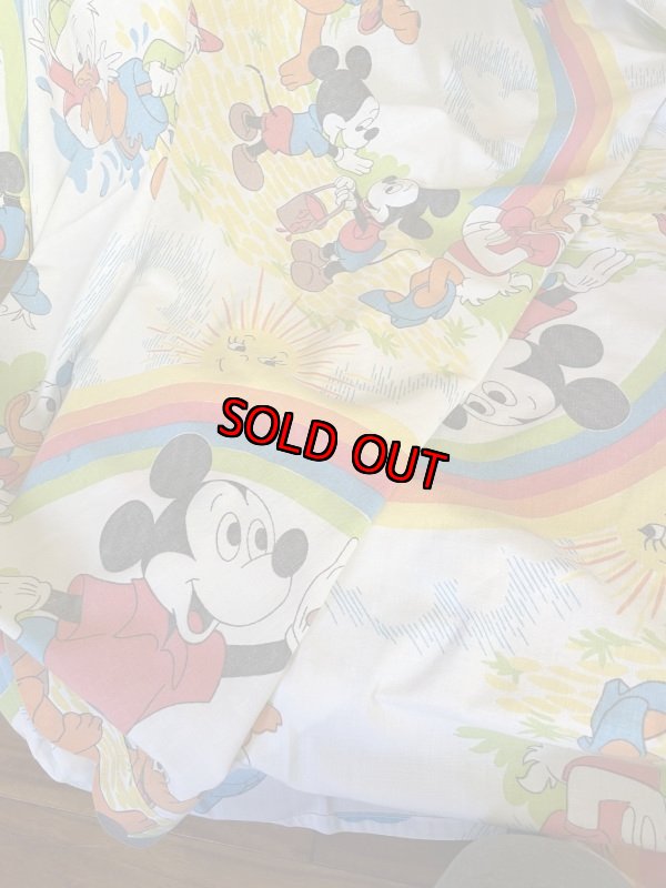 画像8: Disney Mickey Mouse Flat  sheet 60‘s / ディズニーのミッキーマウス　フラットシーツ (8)