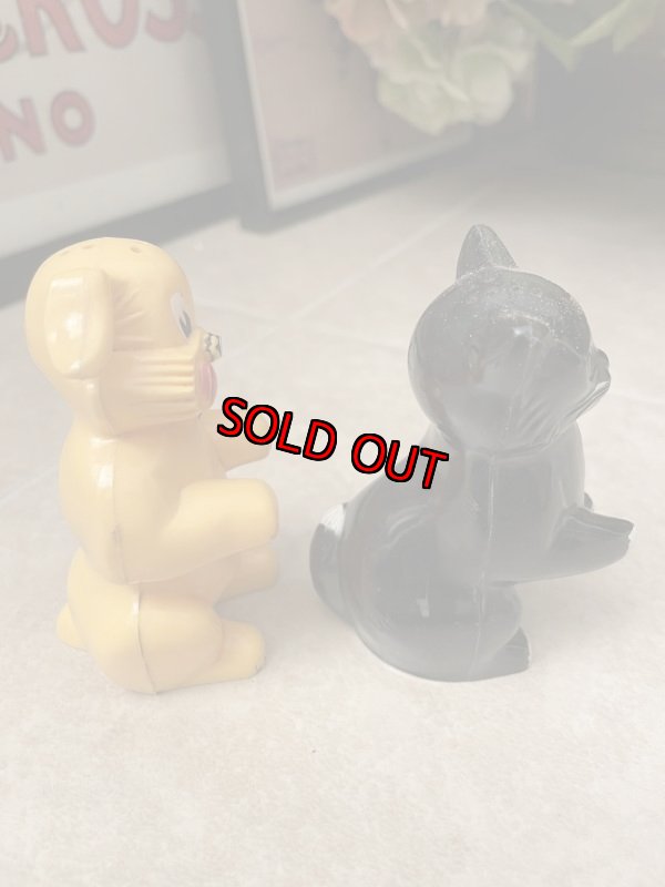 画像4: Ken L Ration plastic dog & cat  Salt & Pepper set / プラスチック製、塩コショウのセット (4)