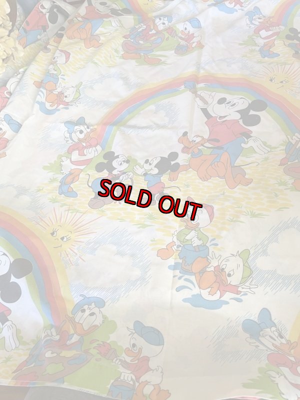 画像5: Disney Mickey Mouse Flat  sheet 60‘s / ディズニーのミッキーマウス　フラットシーツ (5)