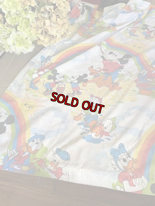 画像4: Disney Mickey Mouse Flat  sheet 60‘s / ディズニーのミッキーマウス　フラットシーツ (4)