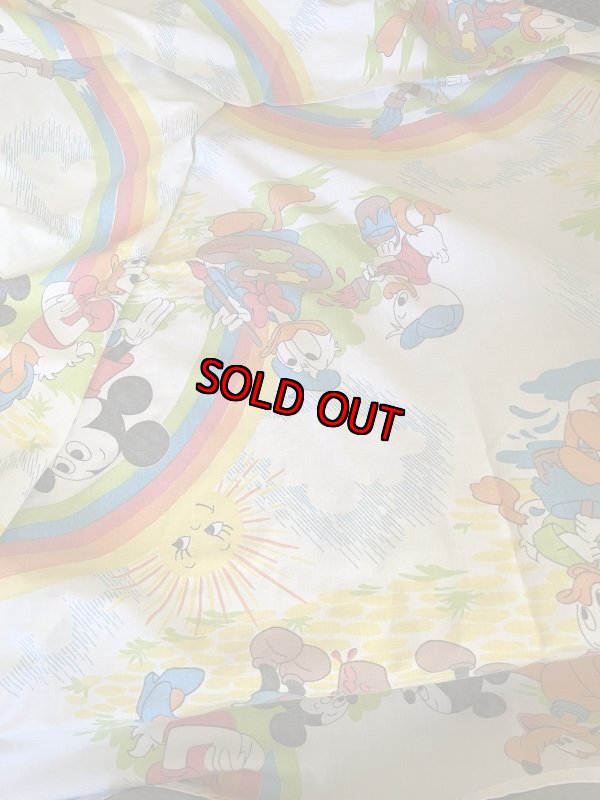 画像6: Disney Mickey Mouse Flat  sheet 60‘s / ディズニーのミッキーマウス　フラットシーツ (6)