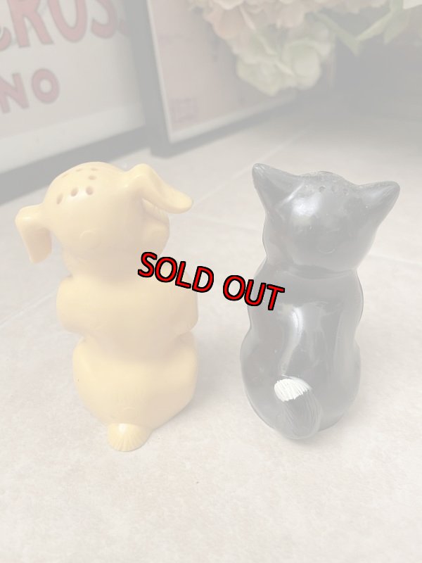 画像3: Ken L Ration plastic dog & cat  Salt & Pepper set / プラスチック製、塩コショウのセット (3)