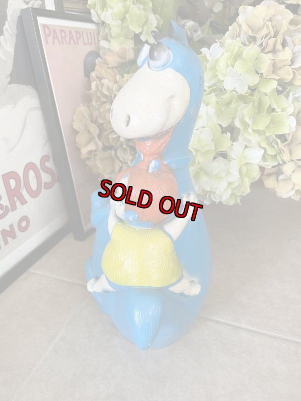 画像4: Hanna Barbera Flintstones Blue Dino & Pebbles Coin Bank Doll / フリントストーン ディノとペブルスの貯金箱　70年代 (4)