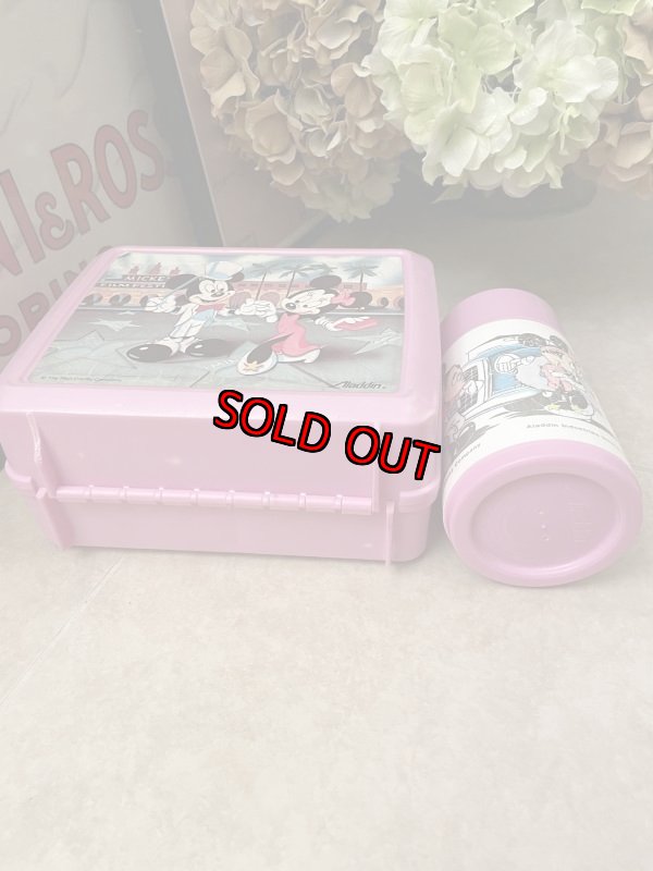 画像5: Mickey & Minnie Lunch Box With Thermos / ミッキー&ミニーのプラスチック製 ランチボックス 水筒付き、60年代 (5)