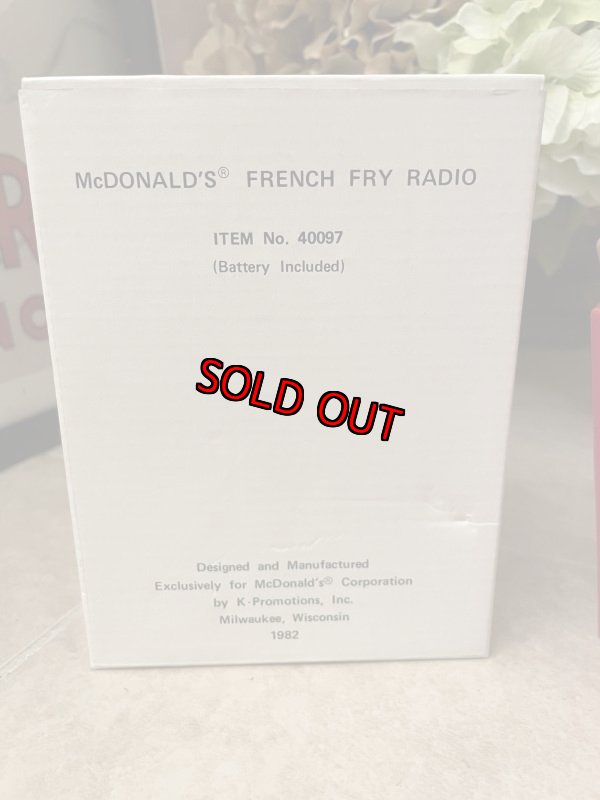 画像8: McDonald’s  French Fry Radio With Box / 箱付きマクドナルドのフライドポテトのラジオ　1982年 (8)
