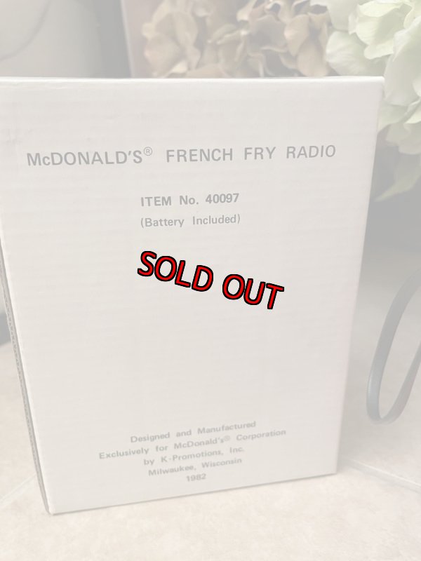 画像7: McDonald’s  French Fry Radio With Box / 箱付きマクドナルドのフライドポテトのラジオ　1982年 (7)