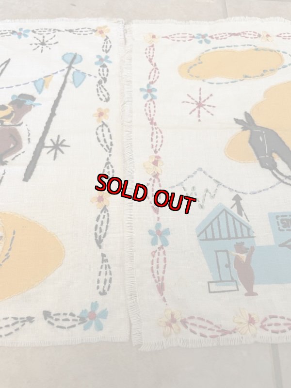 画像8: Quick McDraw  fabric stitch sheet / レア！！　早撃ちマックの刺繍ファブリック、布シート (8)