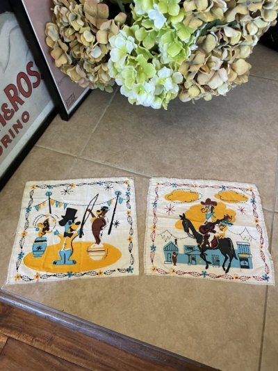 画像3: Huckleberry Hound & Yogi Bear fabric stitch sheet / レア！！　ハックルベリーハウンド、ヨギベア の刺繍ファブリック、布シート