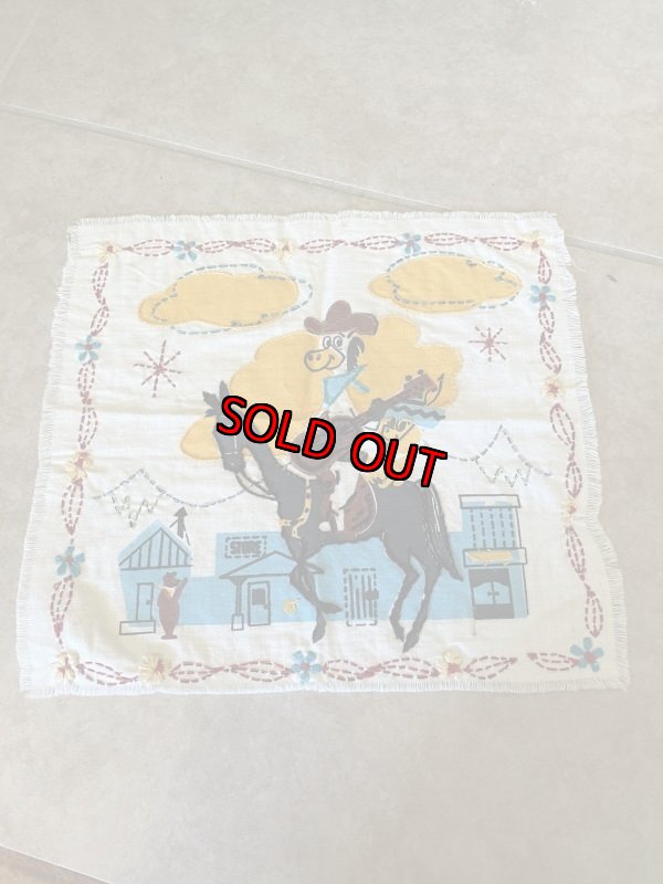 画像1: Quick McDraw  fabric stitch sheet / レア！！　早撃ちマックの刺繍ファブリック、布シート (1)