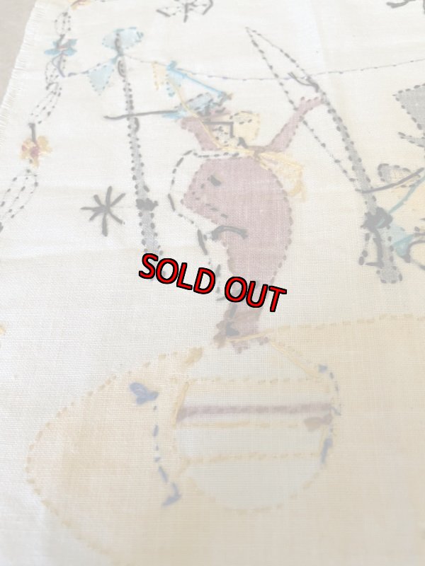 画像5: Huckleberry Hound & Yogi Bear fabric stitch sheet / レア！！　ハックルベリーハウンド、ヨギベア の刺繍ファブリック、布シート (5)