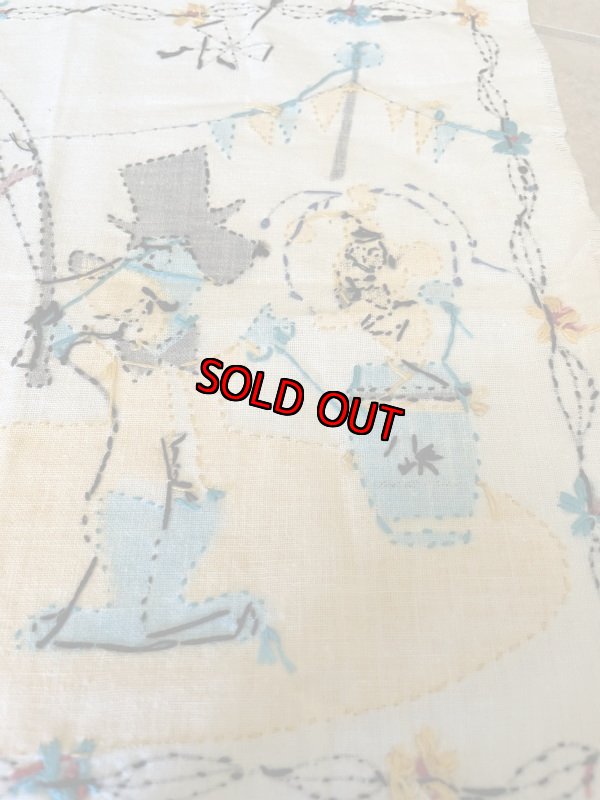 画像4: Huckleberry Hound & Yogi Bear fabric stitch sheet / レア！！　ハックルベリーハウンド、ヨギベア の刺繍ファブリック、布シート (4)