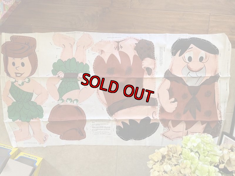 画像1: Flintstones Fred & Betty  Fabric Pillow Doll Kit  / フリントストーン　フレッド、ベティ、ピロードール　キット (1)