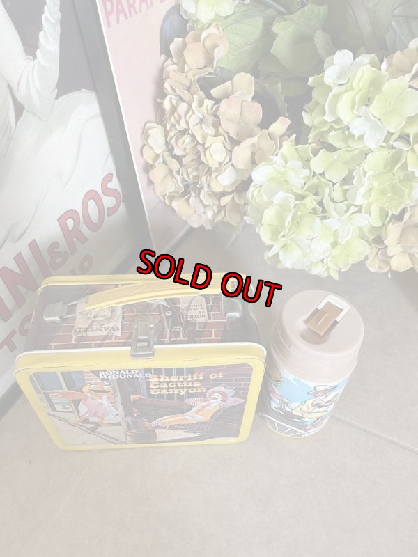 画像2: Mcdonalds Tin Lunch Box With Thermos / マクドナルドのティン製　ランチボックス 水筒付き(蓋なし) (2)