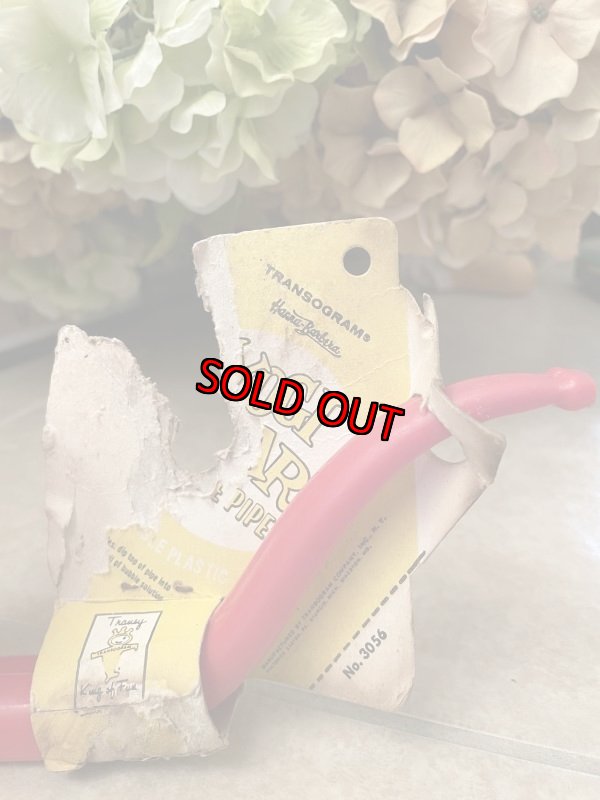 画像4: Yogi Bear bubble Pipe with paper label / ヨギベア バブル、プラスチック製の赤いパイプ、タグ付き (4)