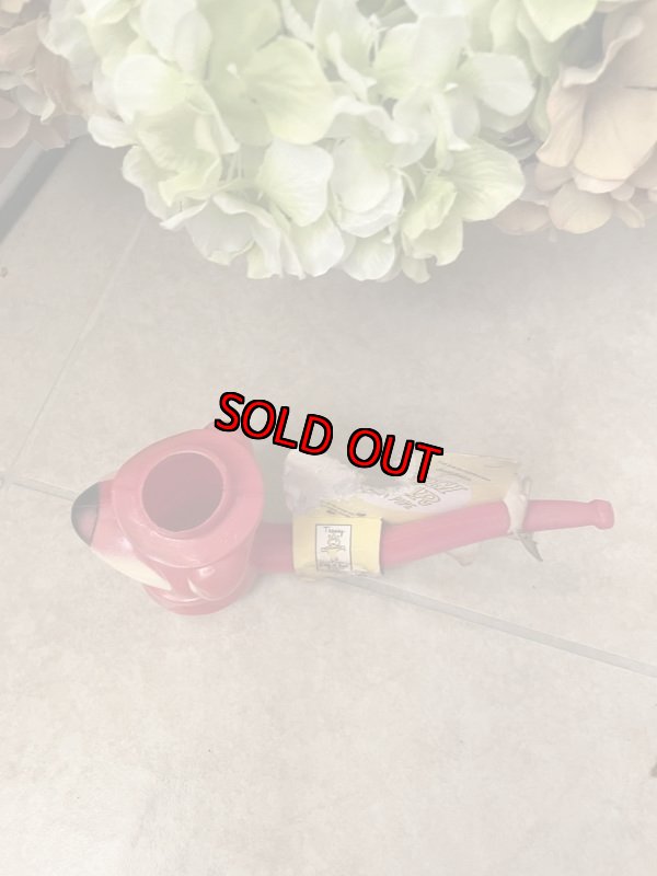 画像2: Yogi Bear bubble Pipe with paper label / ヨギベア バブル、プラスチック製の赤いパイプ、タグ付き (2)