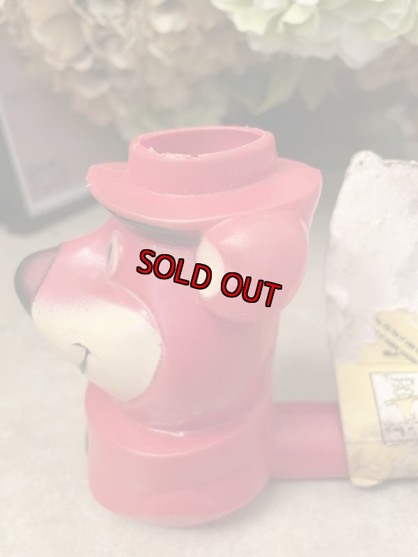 画像3: Yogi Bear bubble Pipe with paper label / ヨギベア バブル、プラスチック製の赤いパイプ、タグ付き (3)