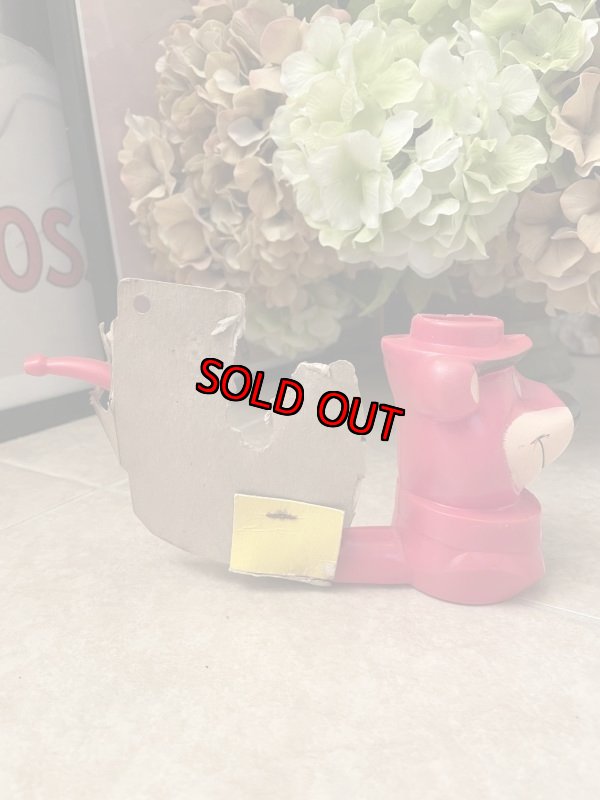 画像6: Yogi Bear bubble Pipe with paper label / ヨギベア バブル、プラスチック製の赤いパイプ、タグ付き (6)