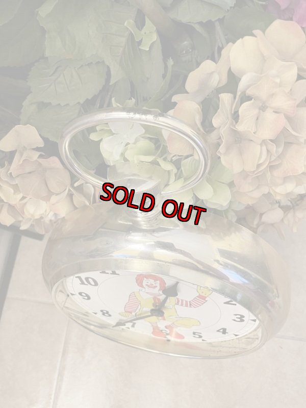 画像2: McDonalds Ronald  Round Large Wall Clock 70’s / マクドナルド、ロナルドの丸い壁時計　大きいウォールクロック (2)