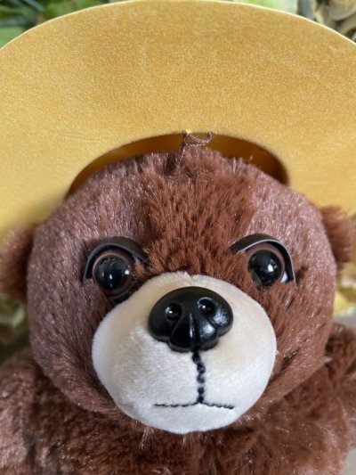 画像1: Smokey Bear Plush Doll with hat, tag / スモーキーベア　帽子、スコップ、タグ付き、ぬいぐるみ　