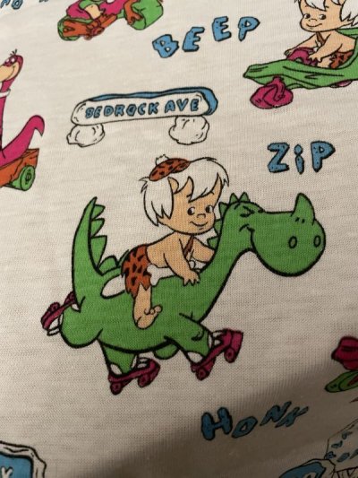 画像1: Hanna Barbera Flintstones Fabric 1991 / ハンナバーベラ、フリントストーンズの布