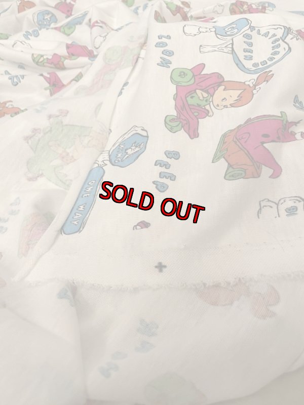 画像6: Hanna Barbera Flintstones Fabric 1991 / ハンナバーベラ、フリントストーンズの布 (6)