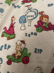 画像4: Hanna Barbera Flintstones Fabric 1991 / ハンナバーベラ、フリントストーンズの布 (4)