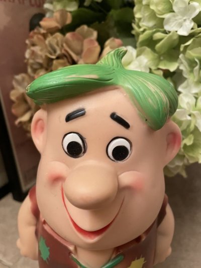 画像1: Hanna Barbera Flintstones Barney Plastic Green Hair Doll 1960 / フリントストーン バーニー プラスチック製 ドール 70年代