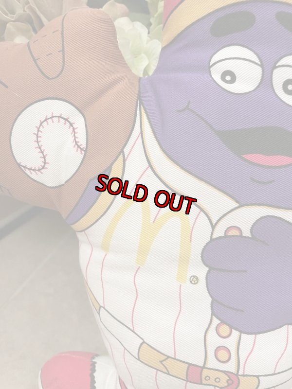 画像10: McDonald’s Grimace Baseball Pillow Doll  1988  / マクドナルドの野球グリマス、ピロードール　80‘s (10)