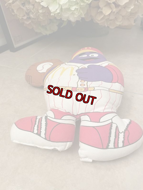 画像7: McDonald’s Grimace Baseball Pillow Doll  1988  / マクドナルドの野球グリマス、ピロードール　80‘s (7)