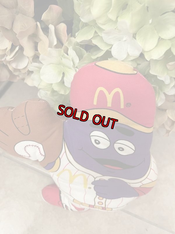 画像2: McDonald’s Grimace Baseball Pillow Doll  1988  / マクドナルドの野球グリマス、ピロードール　80‘s (2)