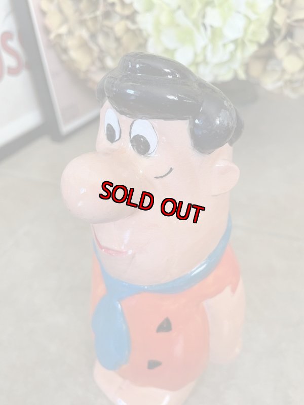 画像9: Hanna Barbera Flintstones Fred Rare！Plastic Coin Bank Doll 20cm   / フリントストーン　フレッド　レア！プラスチック製　貯金箱　ドール　 (9)