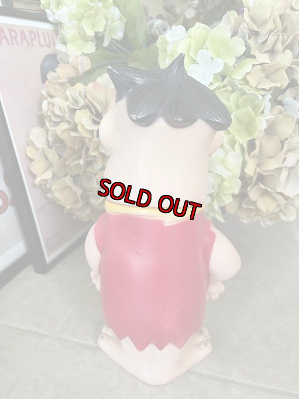 画像4: Hanna Barbera Flintstones Fred Rubber Doll 60‘s large Red &Green(B) 30cm/ ハンナバーベラ　フリントストーンズ　フレッドラバードール (4)