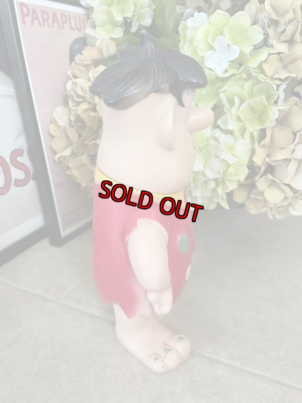 画像5: Hanna Barbera Flintstones Fred Rubber Doll 60‘s large Red &Green(B) 30cm/ ハンナバーベラ　フリントストーンズ　フレッドラバードール (5)