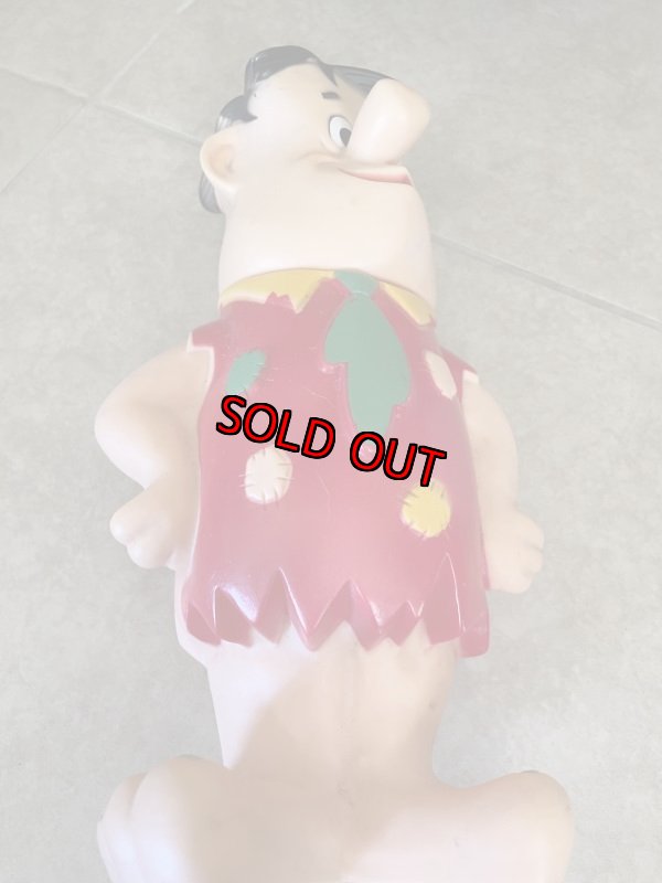 画像9: Hanna Barbera Flintstones Fred Rubber Doll 60‘s large Red &Green(B) 30cm/ ハンナバーベラ　フリントストーンズ　フレッドラバードール (9)