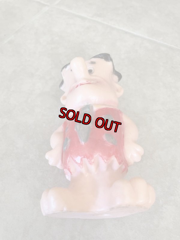 画像9: Hanna Barbera Flintstones Fred Rubber squeak Doll Red &Black 13cm / フリントストーンズ　フレッド ラバードール スクィーキー　小さめ (9)
