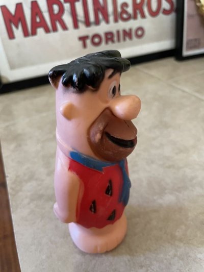 画像1: Hanna Barbera Flintstones Fred bowling pin Plastic Doll (C) / フリントストーンズ、フレッドのボーリングピン　プラスチック製ドール