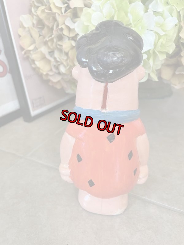 画像4: Hanna Barbera Flintstones Fred Rare！Plastic Coin Bank Doll 20cm   / フリントストーン　フレッド　レア！プラスチック製　貯金箱　ドール　 (4)