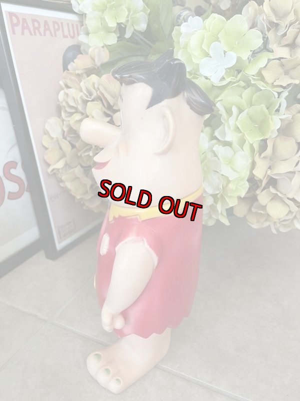 画像3: Hanna Barbera Flintstones Fred Rubber Doll 60‘s large Red &Green(B) 30cm/ ハンナバーベラ　フリントストーンズ　フレッドラバードール (3)