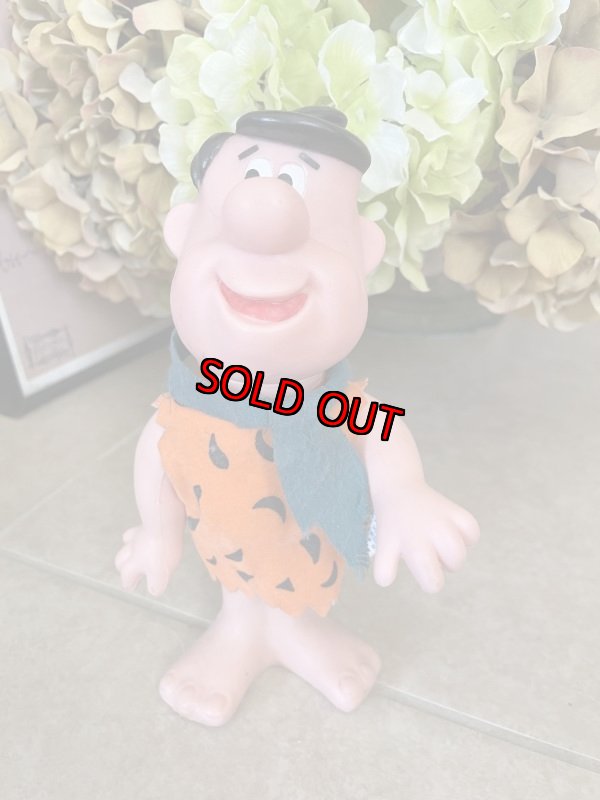 画像1: Hanna Barbera Flintstones Fred Plastic DAKIN Doll 20cm / フリントストーン　フレッド　プラスチック製 ドール　 (1)