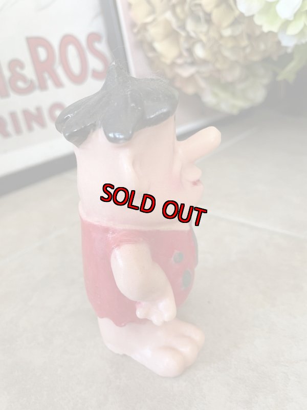 画像5: Hanna Barbera Flintstones Fred Rubber squeak Doll Red &Black 13cm / フリントストーンズ　フレッド ラバードール スクィーキー　小さめ (5)