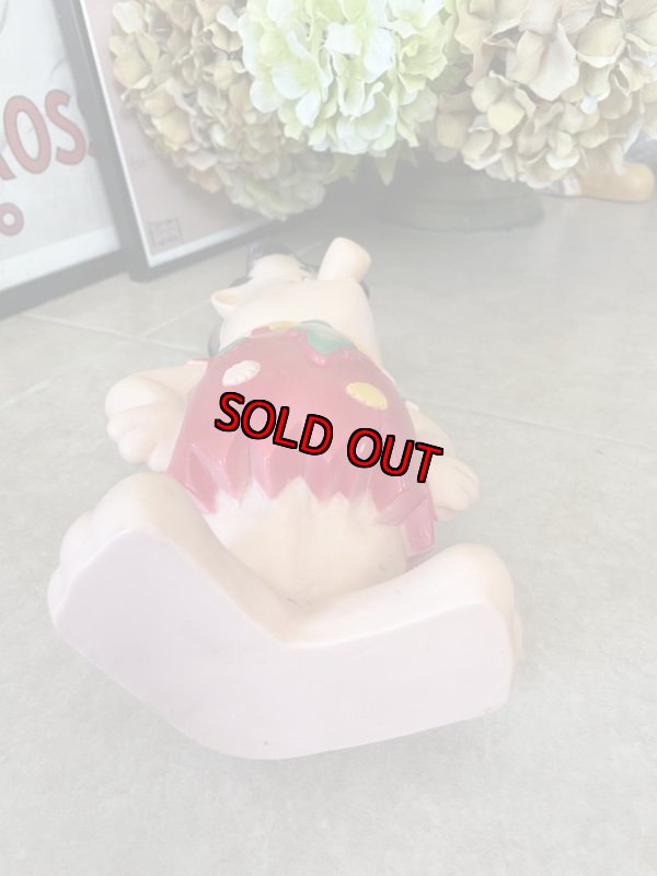 画像8: Hanna Barbera Flintstones Fred Rubber Doll 60‘s large Red &Green(B) 30cm/ ハンナバーベラ　フリントストーンズ　フレッドラバードール (8)