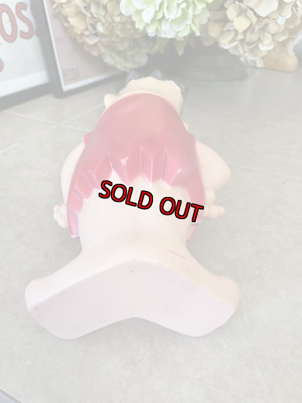 画像7: Hanna Barbera Flintstones Fred Rubber Doll 60‘s large Red &Green(B) 30cm/ ハンナバーベラ　フリントストーンズ　フレッドラバードール (7)