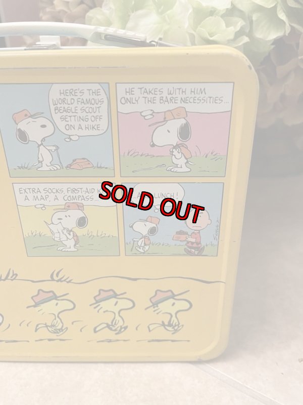 画像3: Snoopy Thermos yellow Tin Lunch Box / スヌーピー アルミ製　サーモス社　ティン　ランチボックス (3)